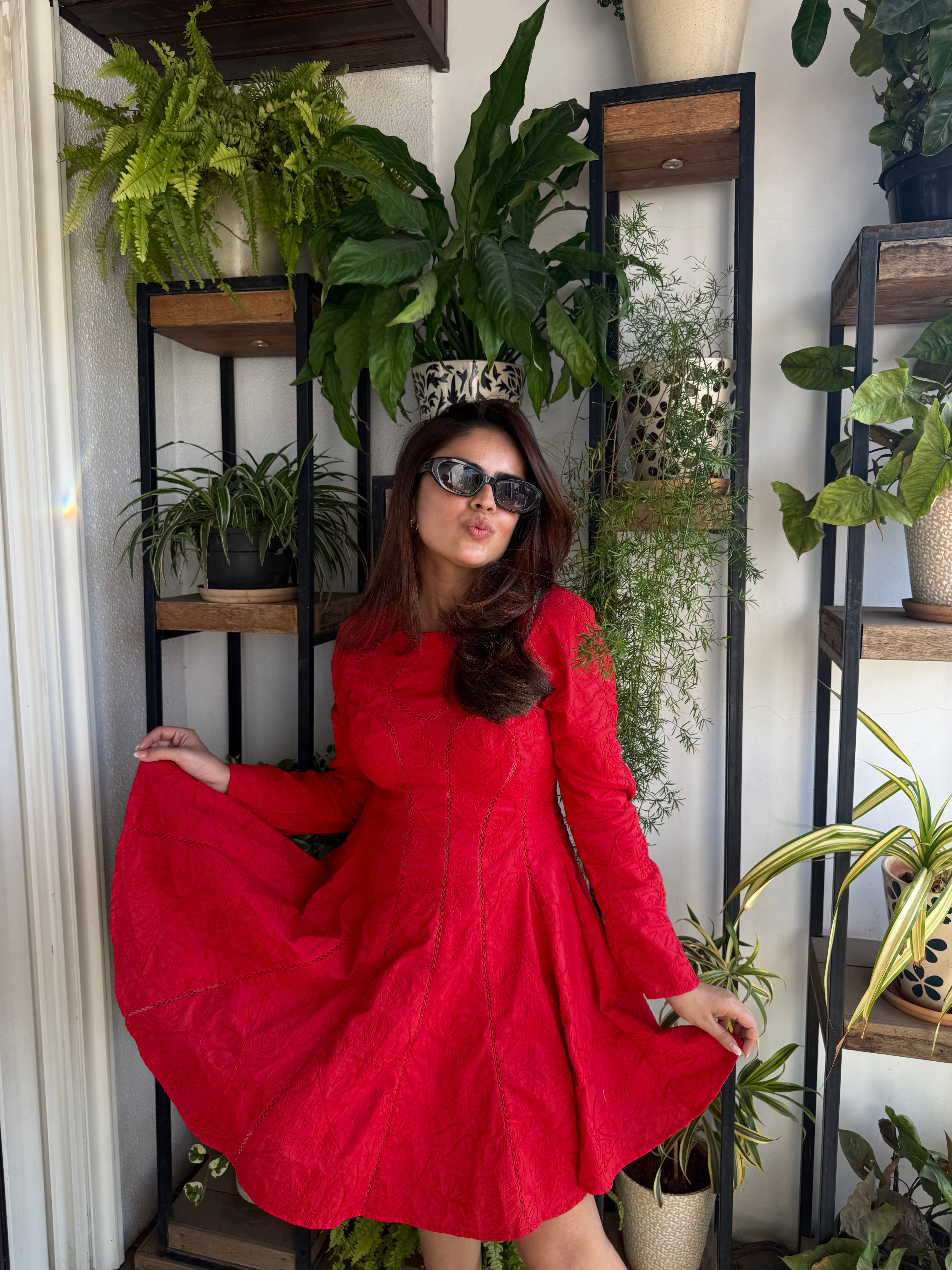 Simran Luthria In Red Martini